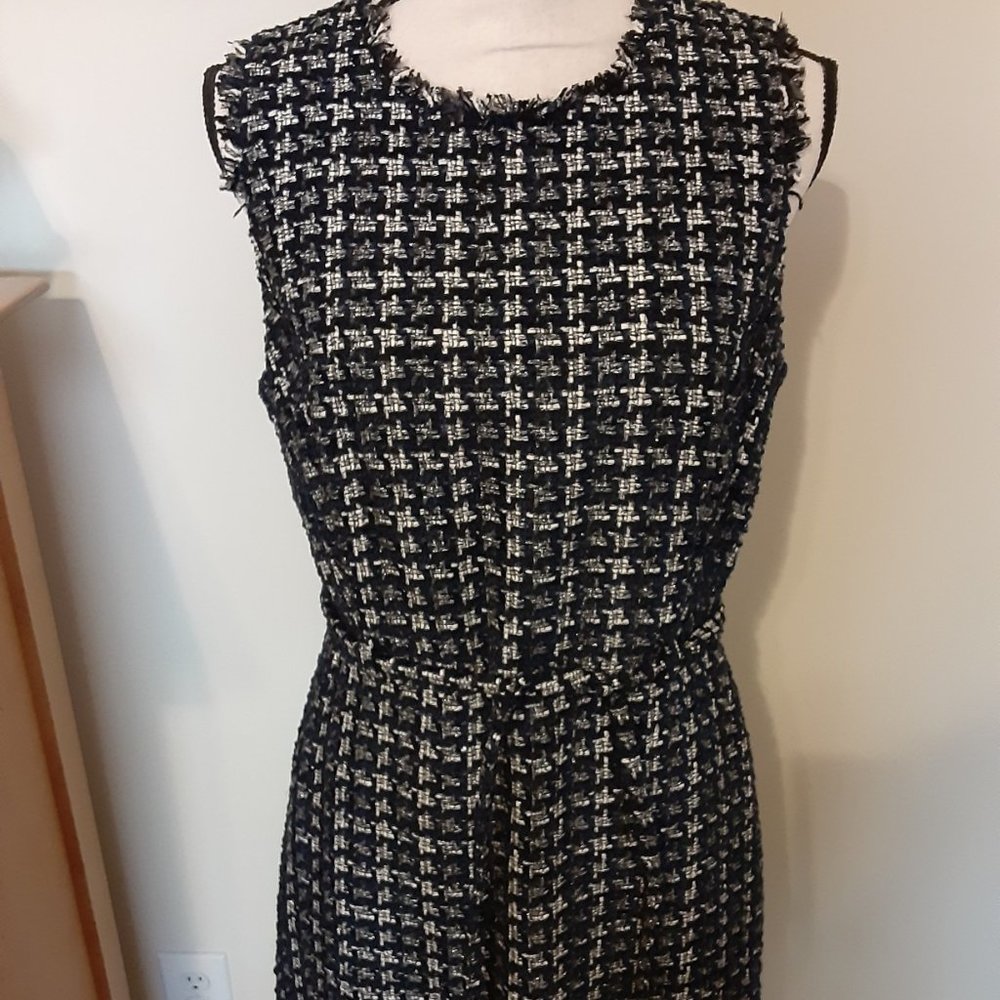 J Crew Hounstooth, Midi Dress